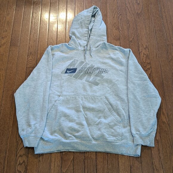 Y2K Nike Athletics Spell out Hoodie - Size XL - Picture 1 of 5